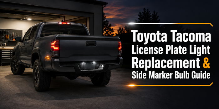 Toyota Tacoma license plate light replacement and side marker bulb guide