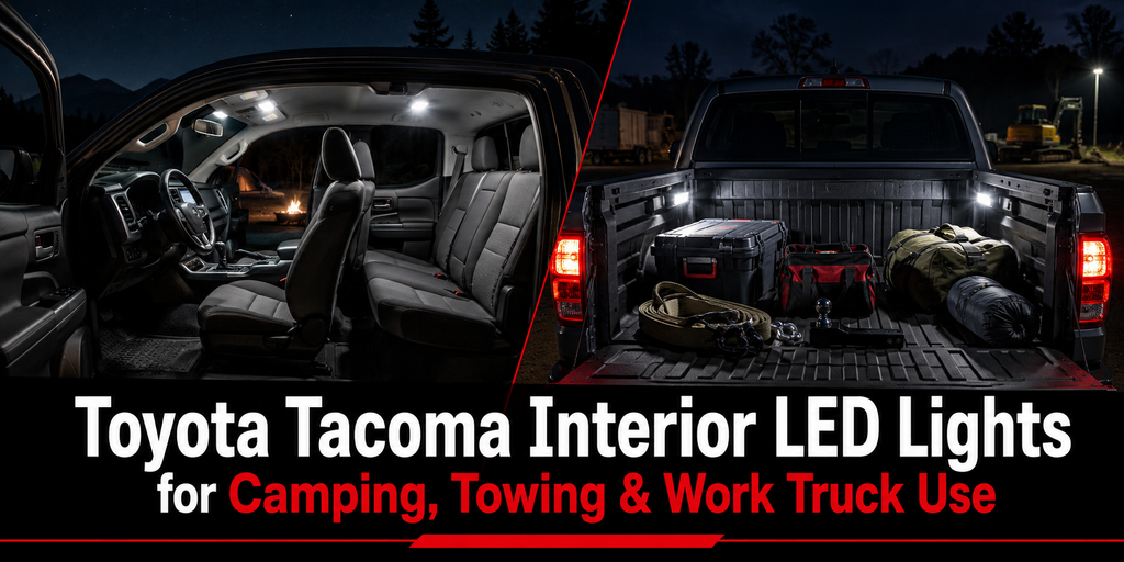 Toyota Tacoma Interior LED Lights for Camping, Towing & Work Truck Use