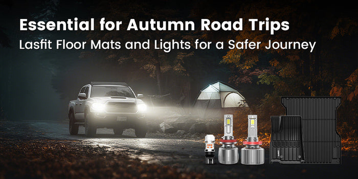 Essential for Autumn Road Trips: Lasfit Floor Mats and Lights for a Safer Journey