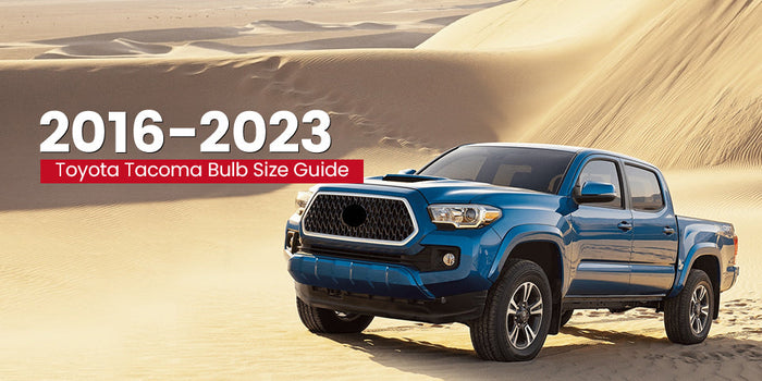2016-2023 Toyota Tacoma Bulb Size Guide
