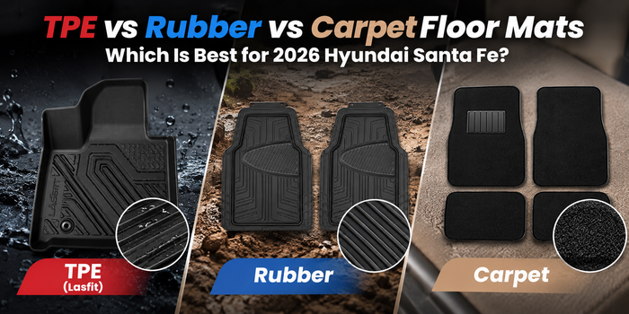 Best Floor Mat Material for 2026 Hyundai Santa Fe: TPE vs. Rubber vs. Carpet