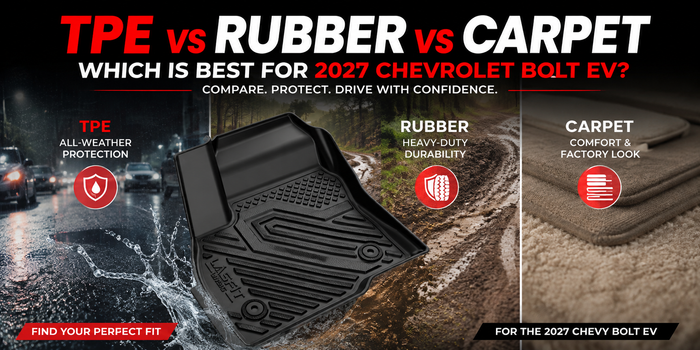 TPE vs Rubber vs Carpet Floor Mats: Which Is Best for 2027 Chevrolet Bolt EV?