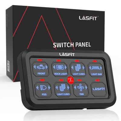 Lasfit 8 Gang Switch Panel incline dashboard with package