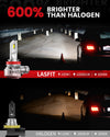 1.Lasfit LAair H11 600% brighter than halogen bulbs with power