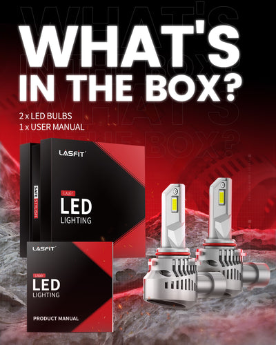 9005 LED Bulbs 100W 10000LM 6000K | LAair Series, All-in-One Design