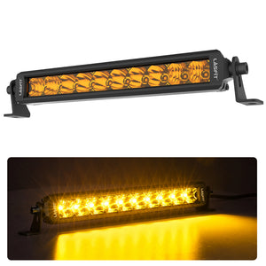 Lasfit 12"/22"/32"/42"/52" Off-Road Slim Single Row Combo Flood Spot Beam LED Amber Light Bars
