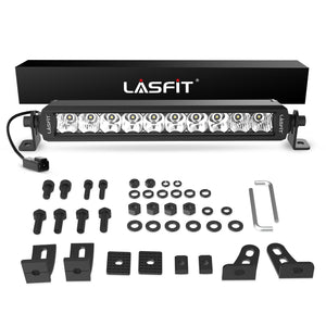 LASFIT Off-Road LED Light Bars 12 22 32 42 52 Inch Spot Flood Combo Single Row - White