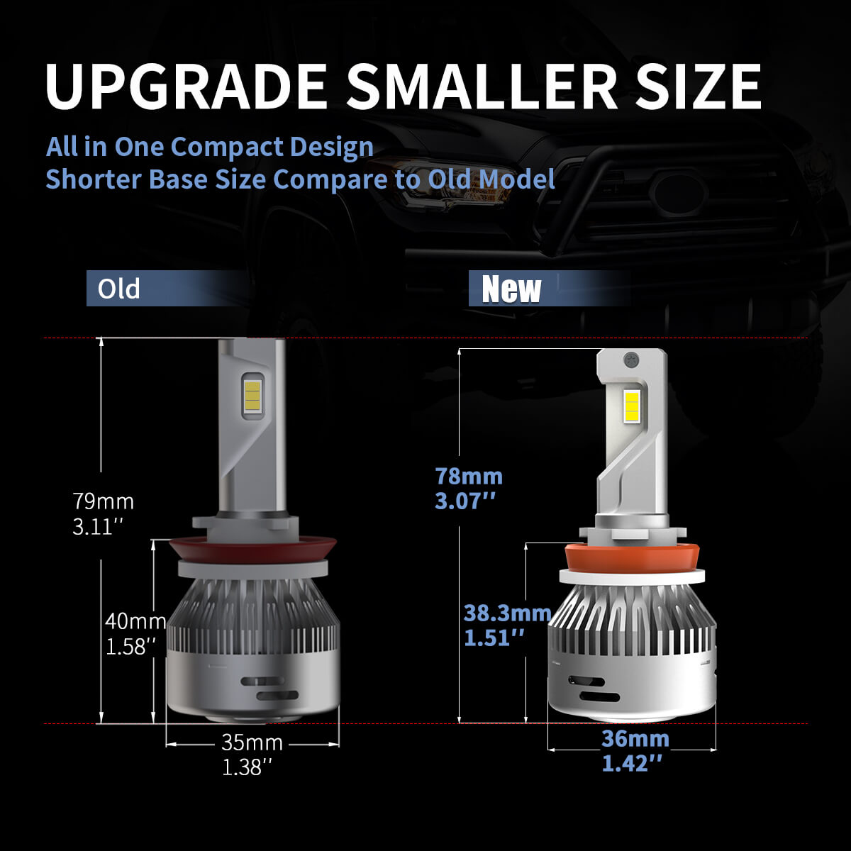 60W H11 9005 LA Plus Series Combo Pack | 6,000LM 6000K LED Bulbs