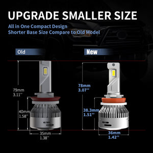 60W H11 9005 LA Plus Series Combo Pack | 6,000LM 6000K LED Bulbs