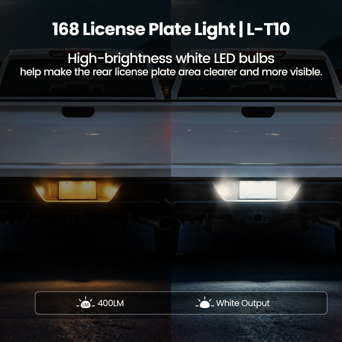lasfit 168 led license plate light bulbs for 2020-2026 chevrolet silverado 2500 3500