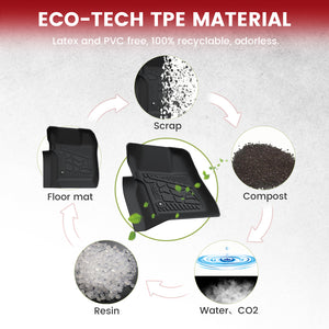 1999-2007 Ford F-250 F-350 F-450 F-550 Super Duty 1st & 2nd Floor Mats TPE Material