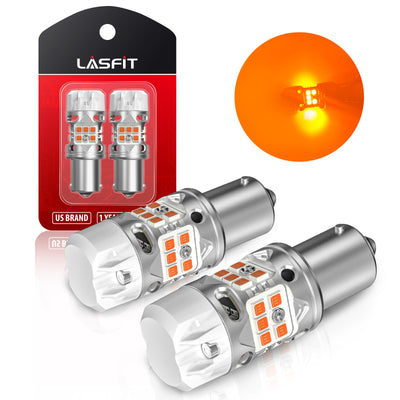 1156 P21W 7506 Amber CanBus LED Bulbs Turn Signal Light | Error Free Anti Hyper Flash, T3 Series Upgraded Version | 2 Bulbs