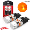 3157 3057 4057 4157 Amber CanBus LED Bulbs Turn Signal Light | Error Free Anti Hyper Flash CK Socket, T3 Series Upgraded Version | 2 Bulbs