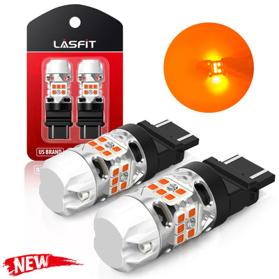 T3-3157A LED bulbs show the amber light