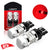 7443 7444 Red CanBus LED Bulbs Turn Signal Brake Tail Lights | Error Free Anti Hyper Flash, T3 Series Upgraded Version