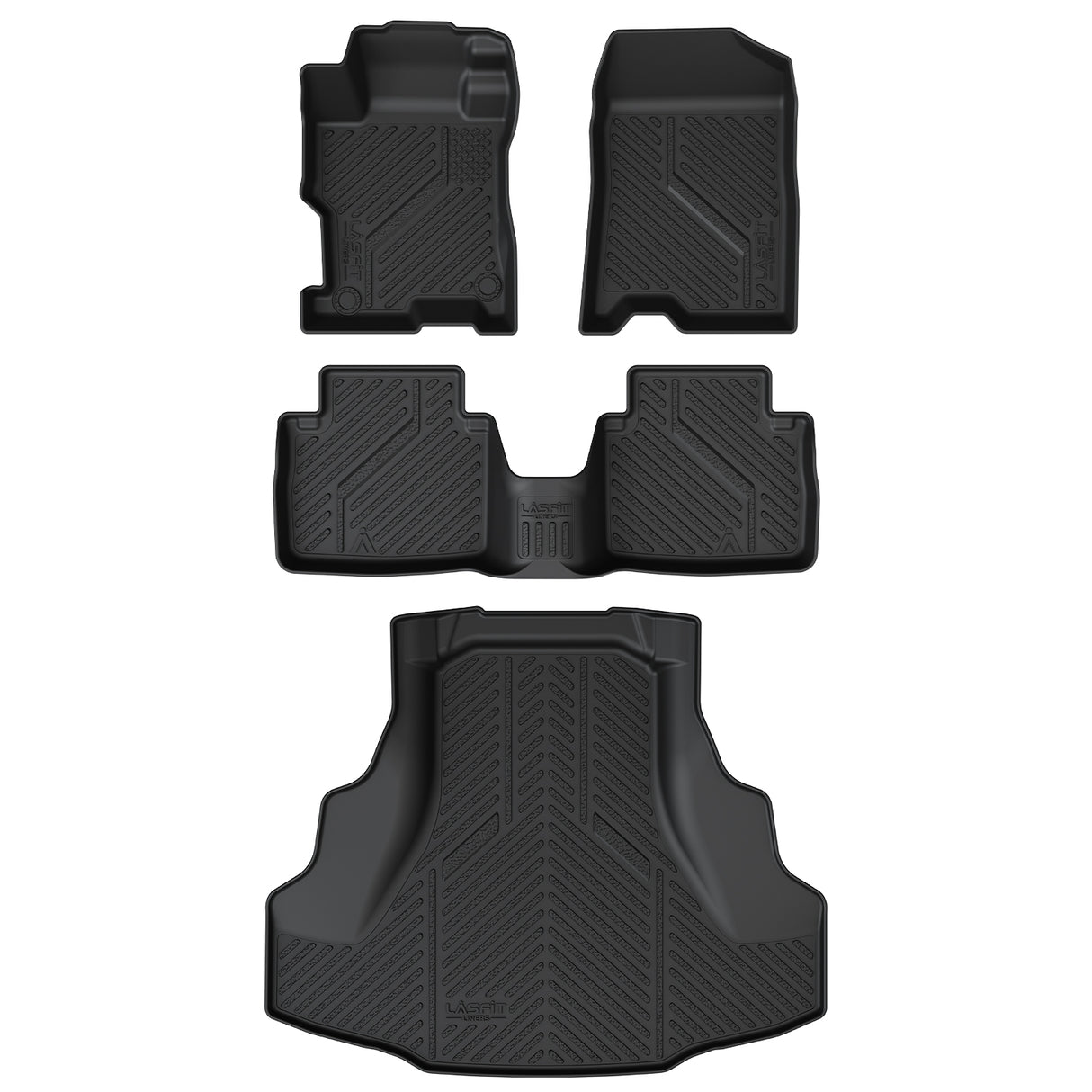 Fit for 2008-2012 Honda Accord 1st & 2nd Row Floor Mats/Cargo Mat,Only fit Sedan not fit Coupe