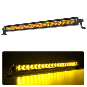 Lasfit 12"/22"/32"/42"/52" Off-Road Slim Single Row Combo Flood Spot Beam LED Amber Light Bars