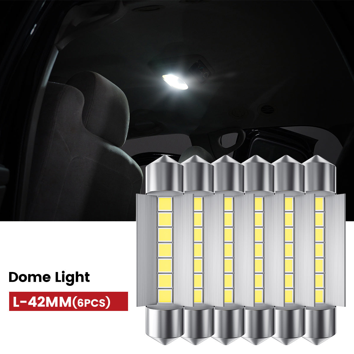 Lasfit 42MM led dome light fit for 2000-2006 GMC Yukon/ Yukon XL