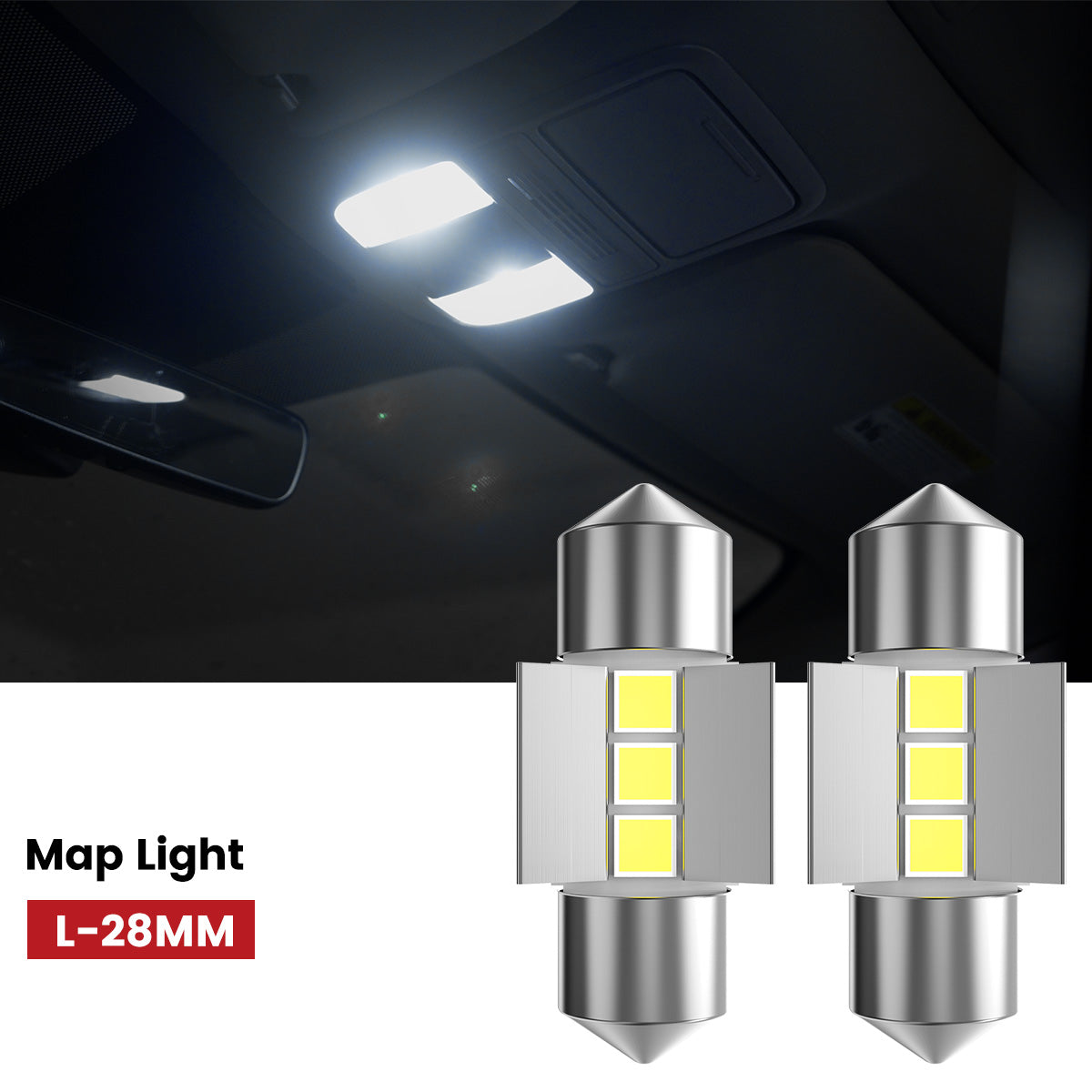 Lasfit 28MM led map lights fit for 2000-2007 Honda Accord 
