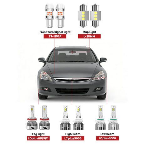 Lasfit front led bulbs for 2000-2007 Honda Accord  