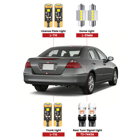 Lasfit rear led bulbs for 2000-2007 Honda Accord  
