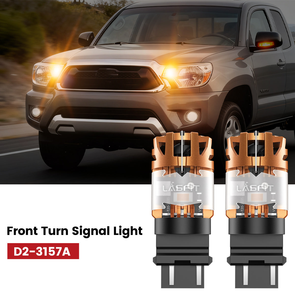 Lasfit 3157 led front turn signal light fit for 2001-2015 Toyota Tacoma