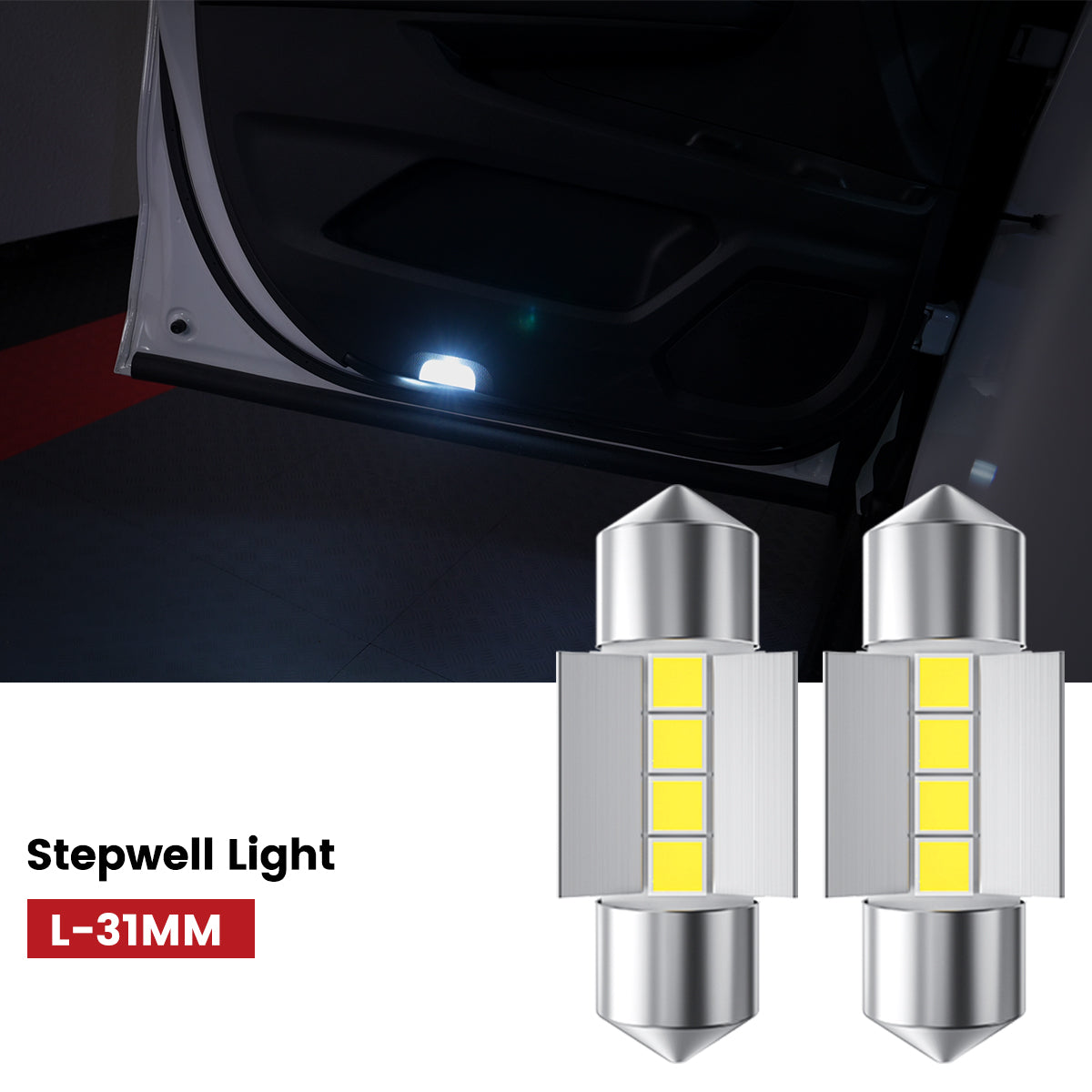 Lasfit 31MM led stepwell light fit for 2001-2015 Toyota Tacoma