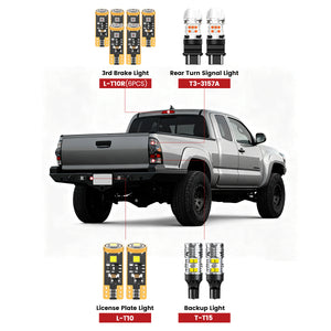 Lasfit rear led bulbs for 2001-2015 Toyota Tacoma