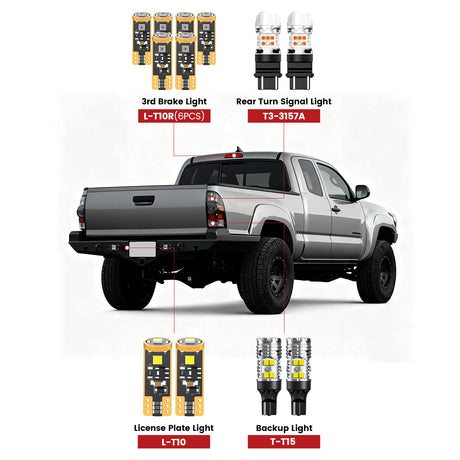 Lasfit rear led bulbs for 2001-2015 Toyota Tacoma