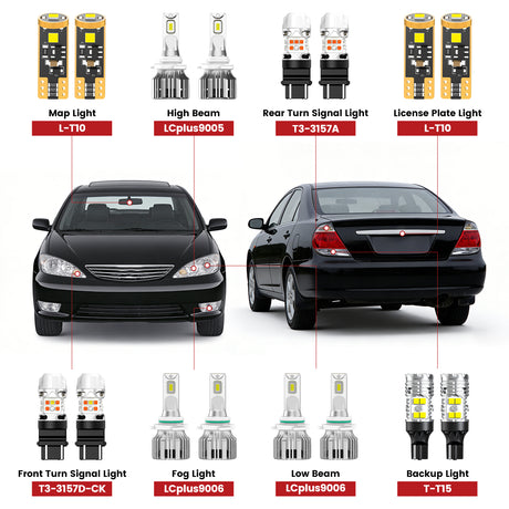 Lasfit led bulbs for 2002-2006 Toyota Camry