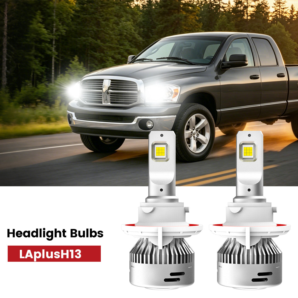 Lasfit H13 led headlight bulbs fit for 2002-2008 Ram 1500