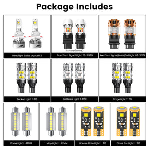 Lasfit combo package led bulbs for 2007-2008 Ram 1500 W/o fog lights