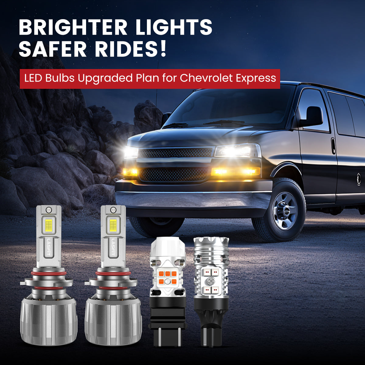 Lasfit LED Bulbs for 2003-2025 Chevrolet Express
