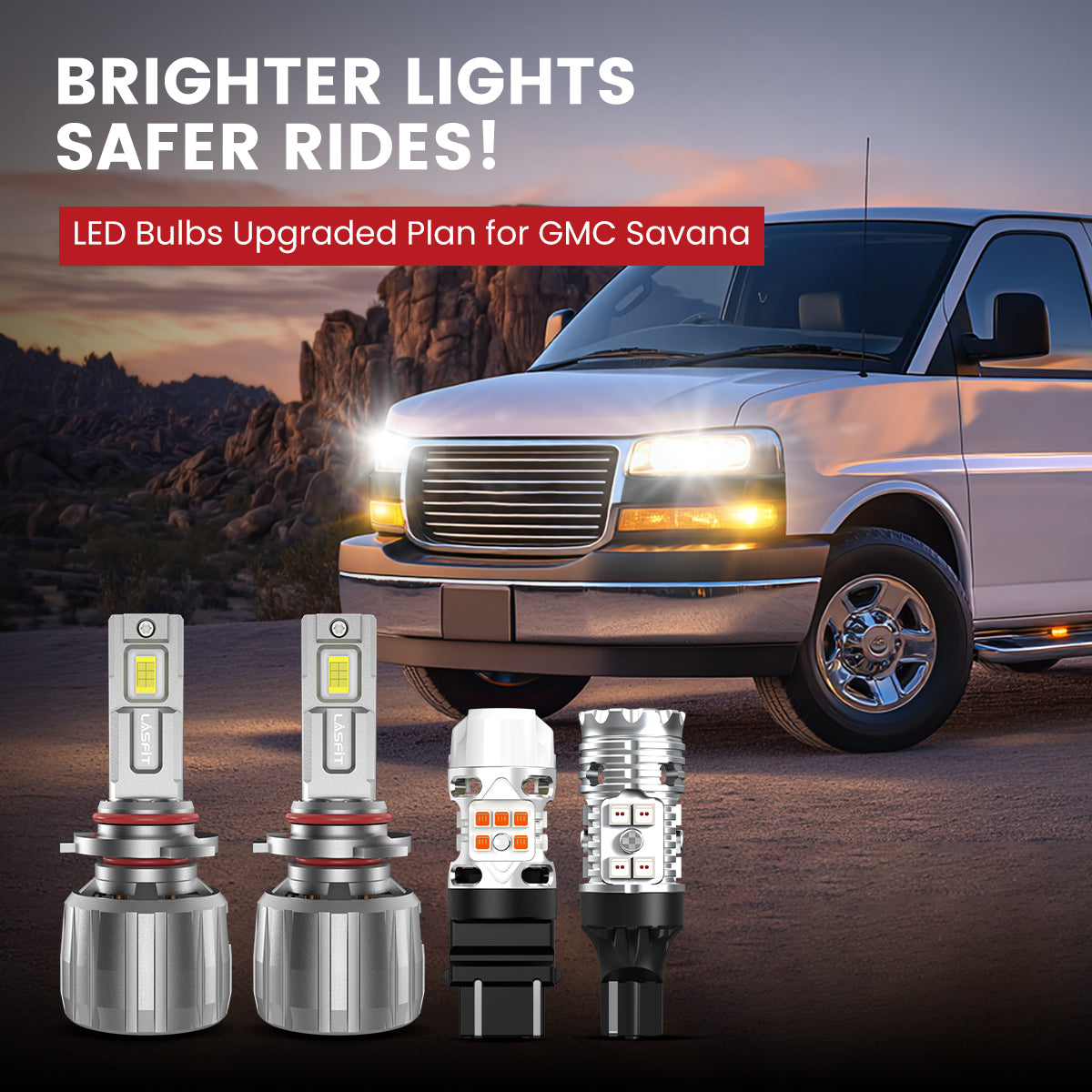 Lasfit LED Bulbs for 2003-2025 GMC Savana