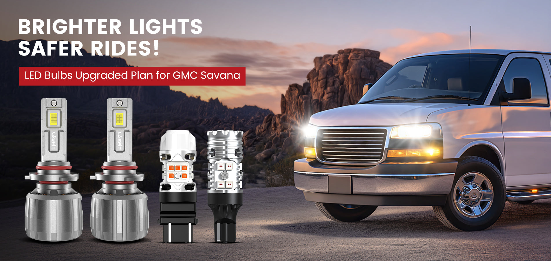 Lasfit LED Bulbs for 2003-2025 GMC Savana