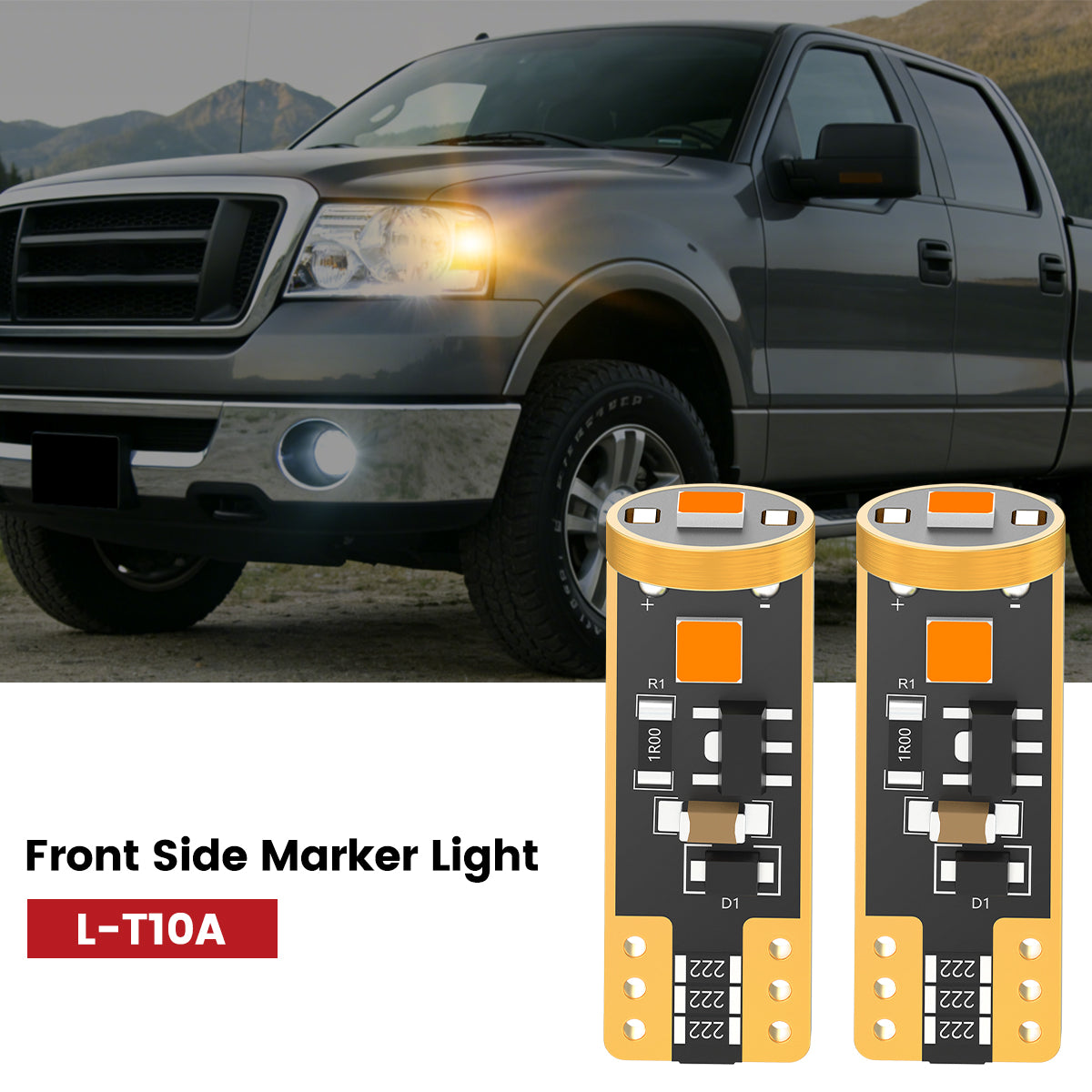 Lasfit 168 led front side marker lights fit for 2004-2008 Ford F150  