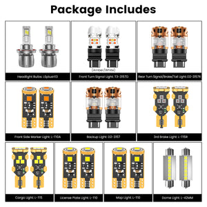 Lasfit combo package led bulbs for 2004-2008 Ford F150  without fog lights
