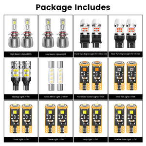 Lasfit combo package led bulbs for 2004-2010 Toyota Sienna CE/LE