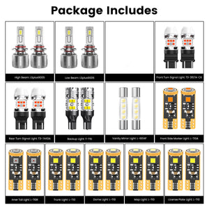 Lasfit combo package led bulbs for 2004-2010 Toyota Sienna XLE