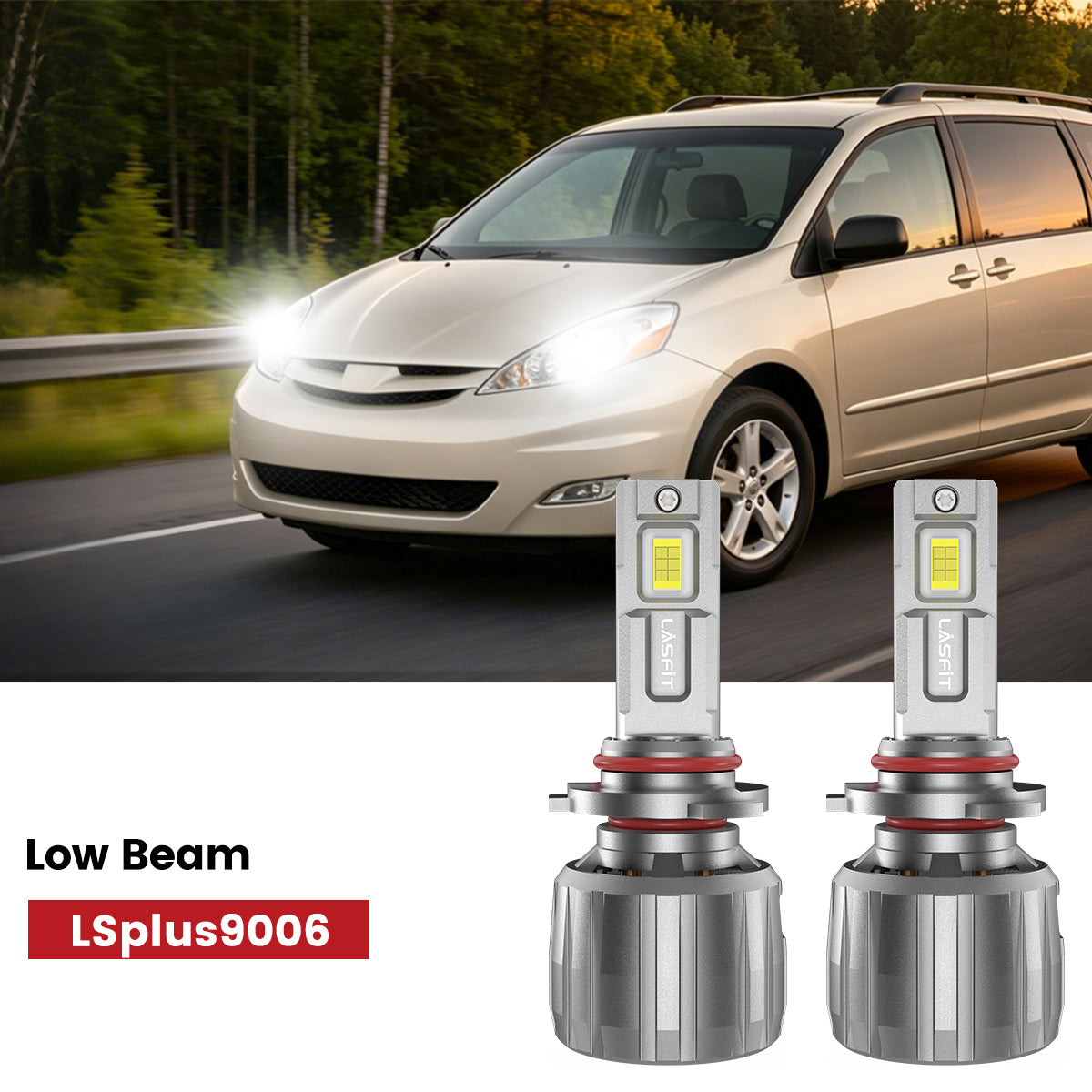 Lasfit 9006 led low beam fit for 2004-2010 Toyota Sienna