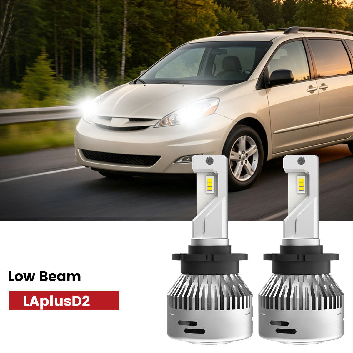Lasfit D2 led low beam fit for 2004-2010 Toyota Sienna