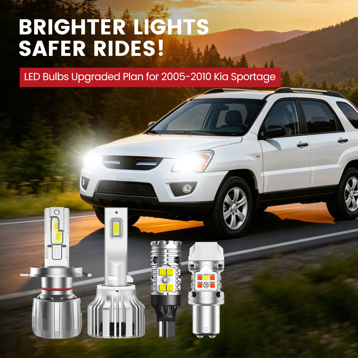 Lasfit LED Bulbs for 2005-2010 Kia Sportage