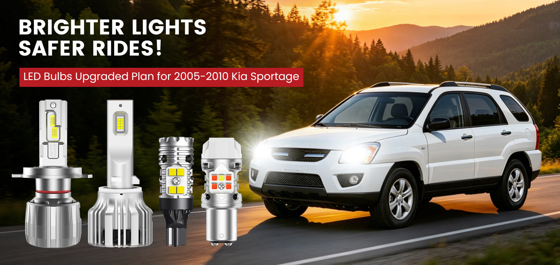 Lasfit LED Bulbs for 2005-2010 Kia Sportage