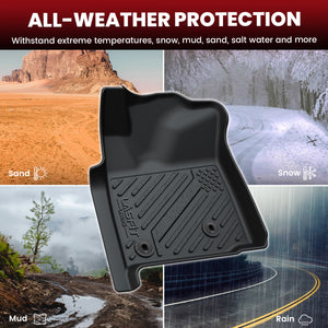 Fit for 2005-2011 Toyota Tacoma Floor Mats, Fit Access Cab & Auto Tran Only, Fit Second Row Optional With Center Storage Box