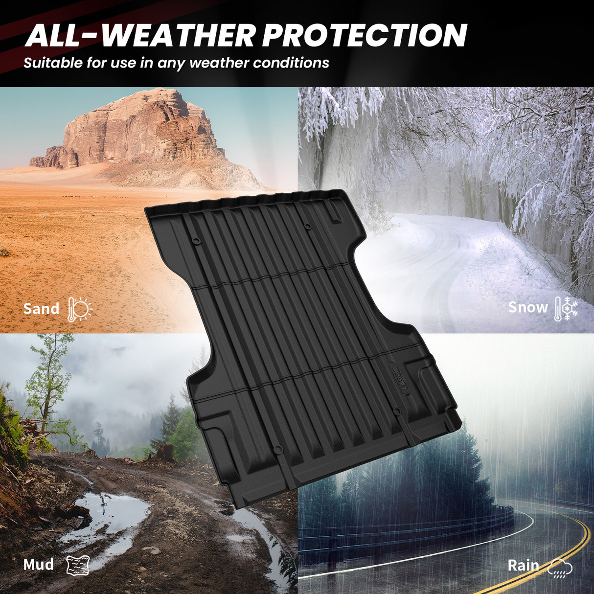 Fit for 2005-2021 Nissan Frontier Truck Bed Mat 6.1FT All Weather Protection