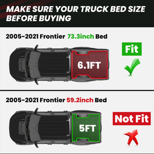 Fit for 2005-2021 Nissan Frontier Truck Bed Mat 6.1FT Fitment