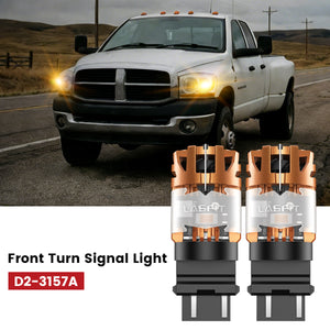 Lasfit 3157 led front turn signal lights fit for 2006-2009 Ram 2500 3500