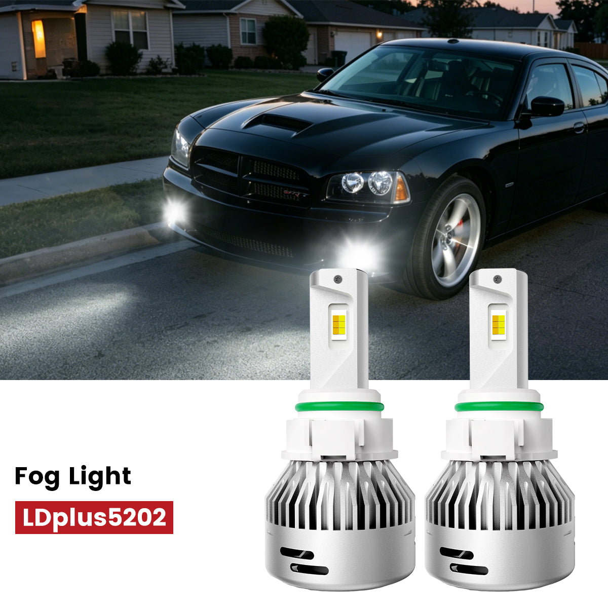 Lasfit 5202 led fog light fit for 2006-2010 Dodge Charger 
