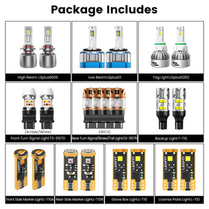Lasfit combo package led bulbs for 2010 Dodge Charger With HID Headlights