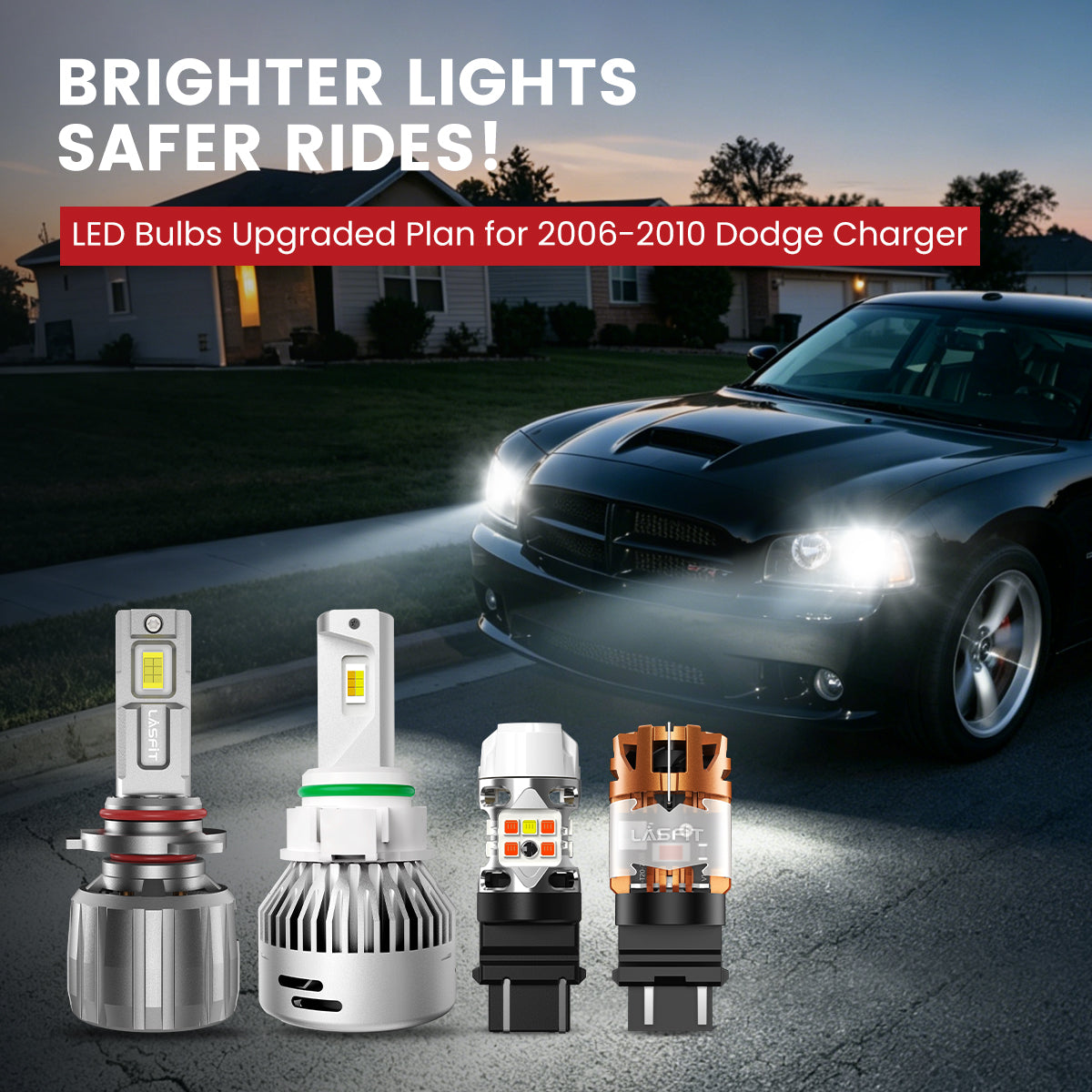 Lasfit LED Bulbs for  2006-2010 Dodge Charger